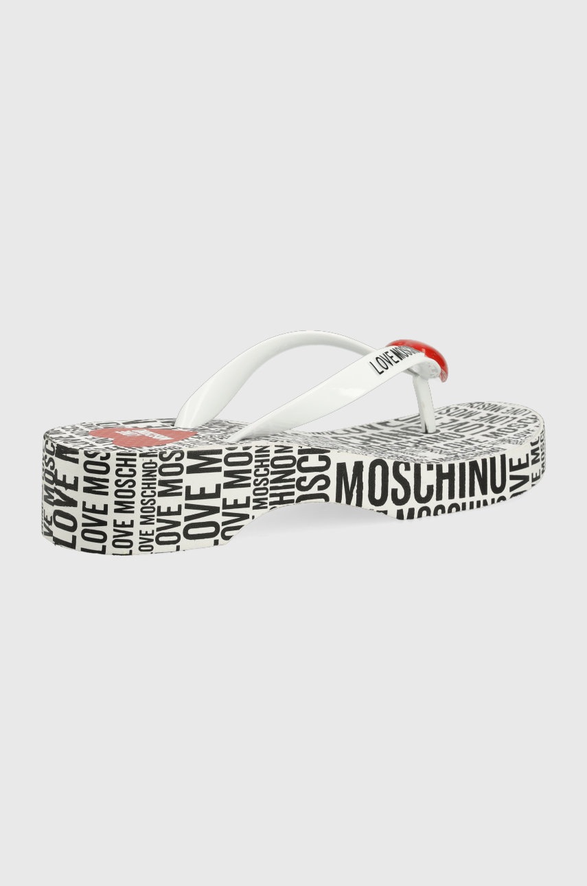 

Вьетнамки Love Moschino женские цвет белый на платформе