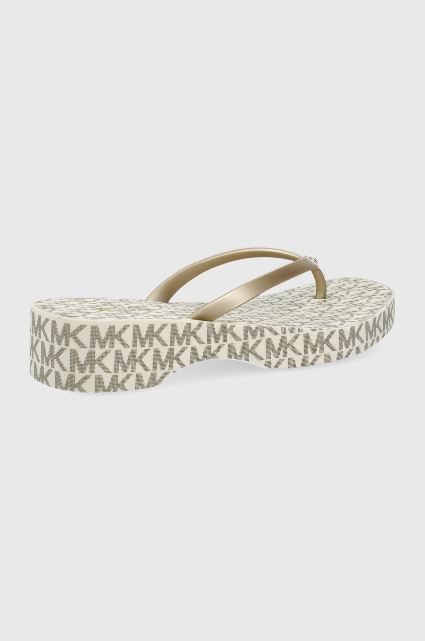 

В'єтнамки MICHAEL Michael Kors Lilo Flip Flop жіночі колір золотий на платформі