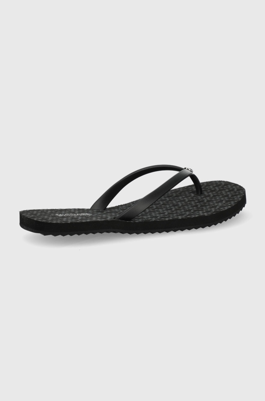 

Шлепанцы MICHAEL Michael Kors Jinx Flip Flop женские цвет чёрный на плоском ходу