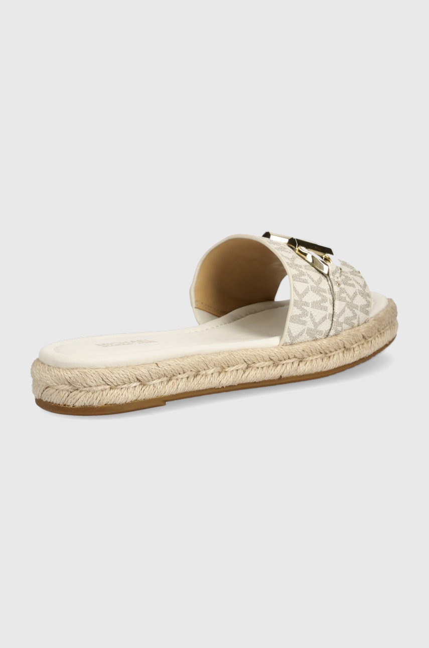 

Шльопанці MICHAEL Michael Kors Izzy Slide жіночі колір бежевий
