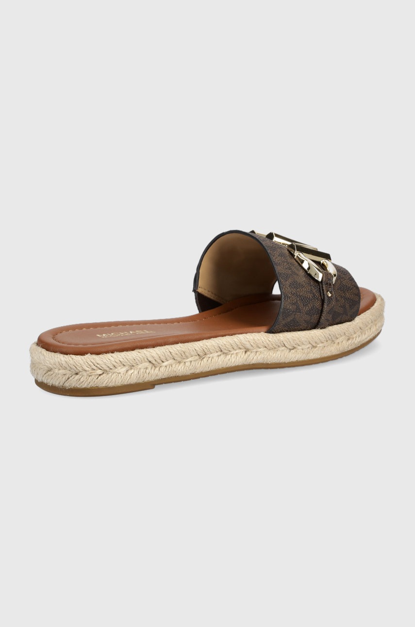 

Шльопанці MICHAEL Michael Kors Izzy Slide жіночі колір коричневий