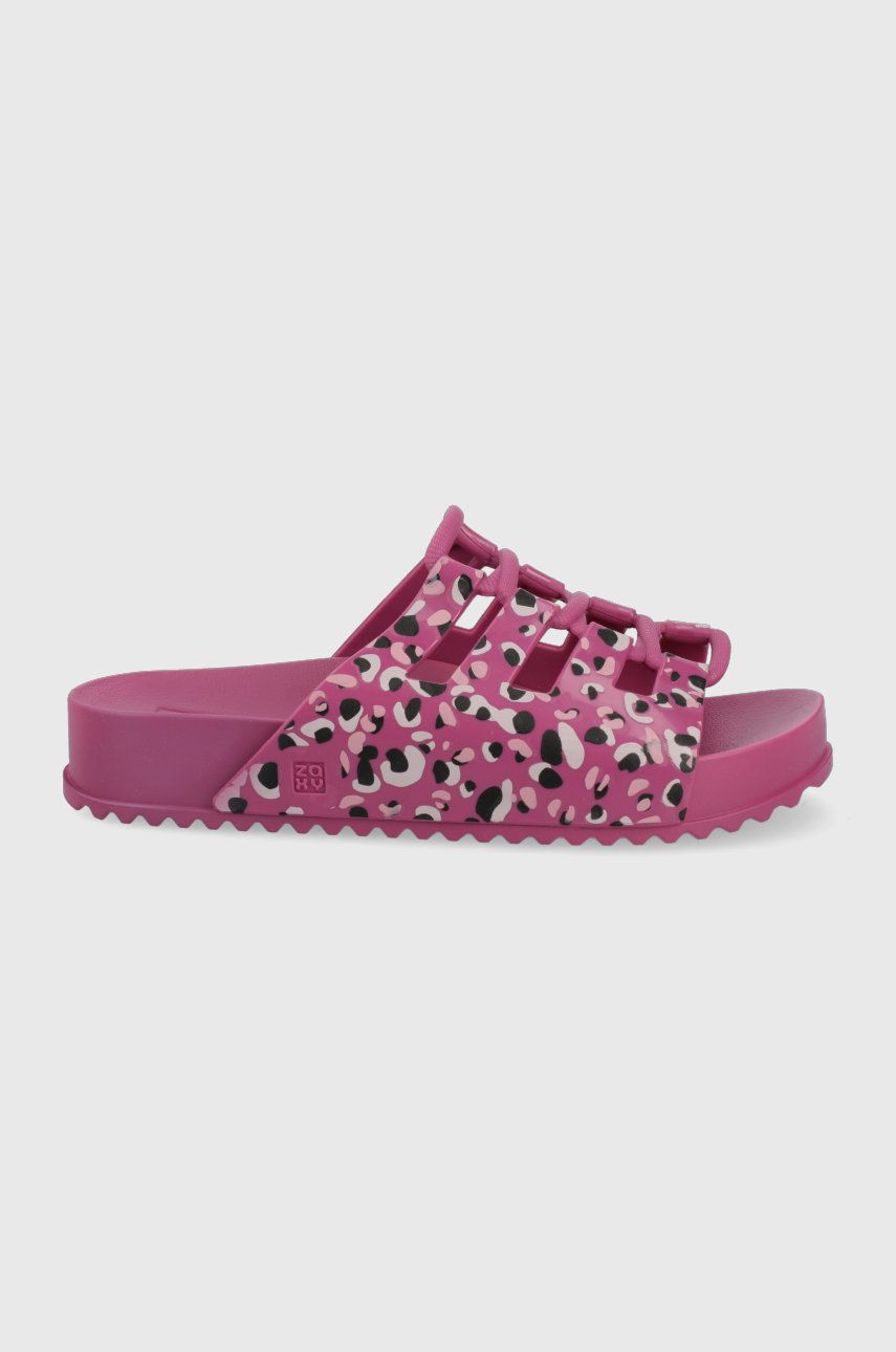 Zaxy papuci femei, culoarea violet, cu platforma Answear 2023-06-08