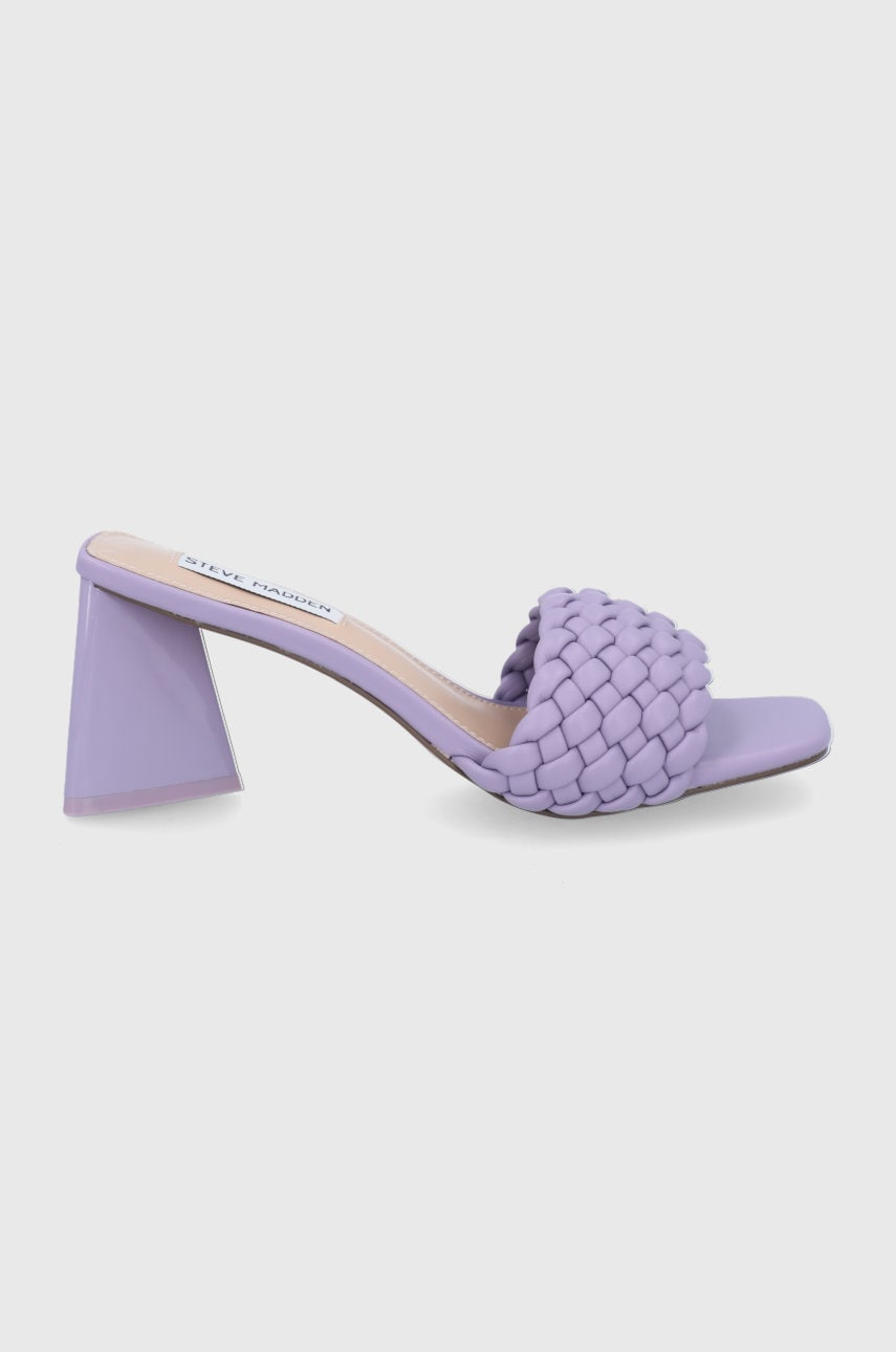 Steve Madden papuci Monte Carlo femei, culoarea violet, cu toc drept