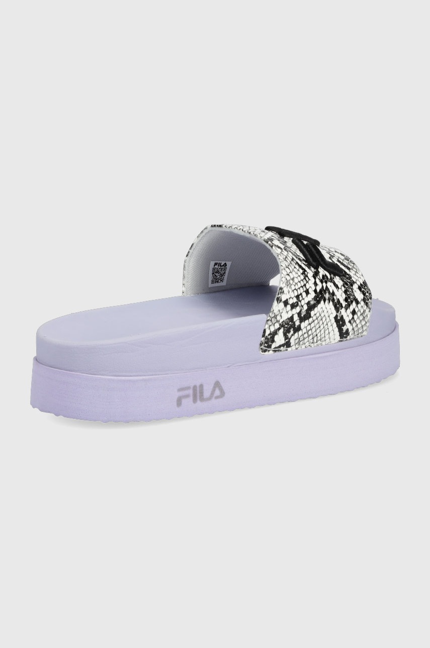 

Шльопанці Fila Morro Bay Zeppa жіночі колір фіолетовий на платформі