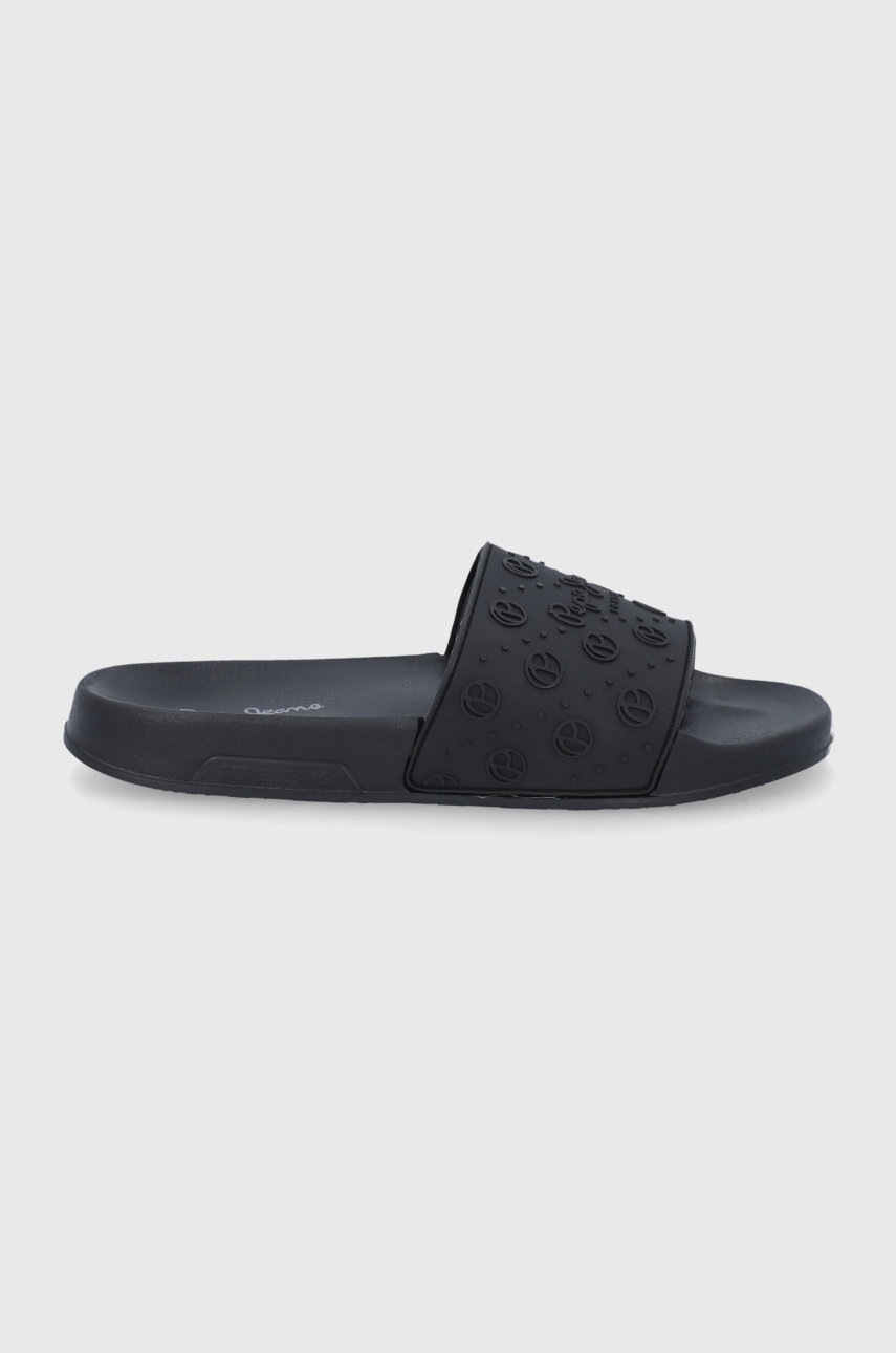 

Чехли Pepe Jeans Slider Sport дамски в черно, Черен