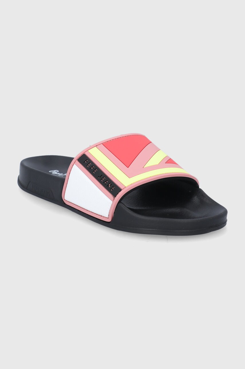 

Шлепанцы Pepe Jeans Slider Flag женские цвет розовый