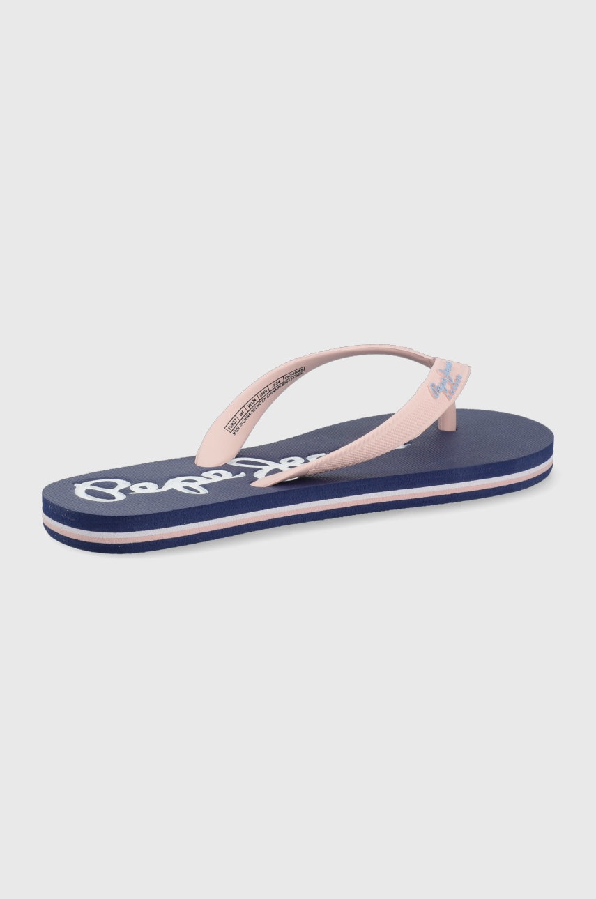 

В'єтнамки Pepe Jeans Bay Beach Brand W жіночі колір синій на плоскому ходу
