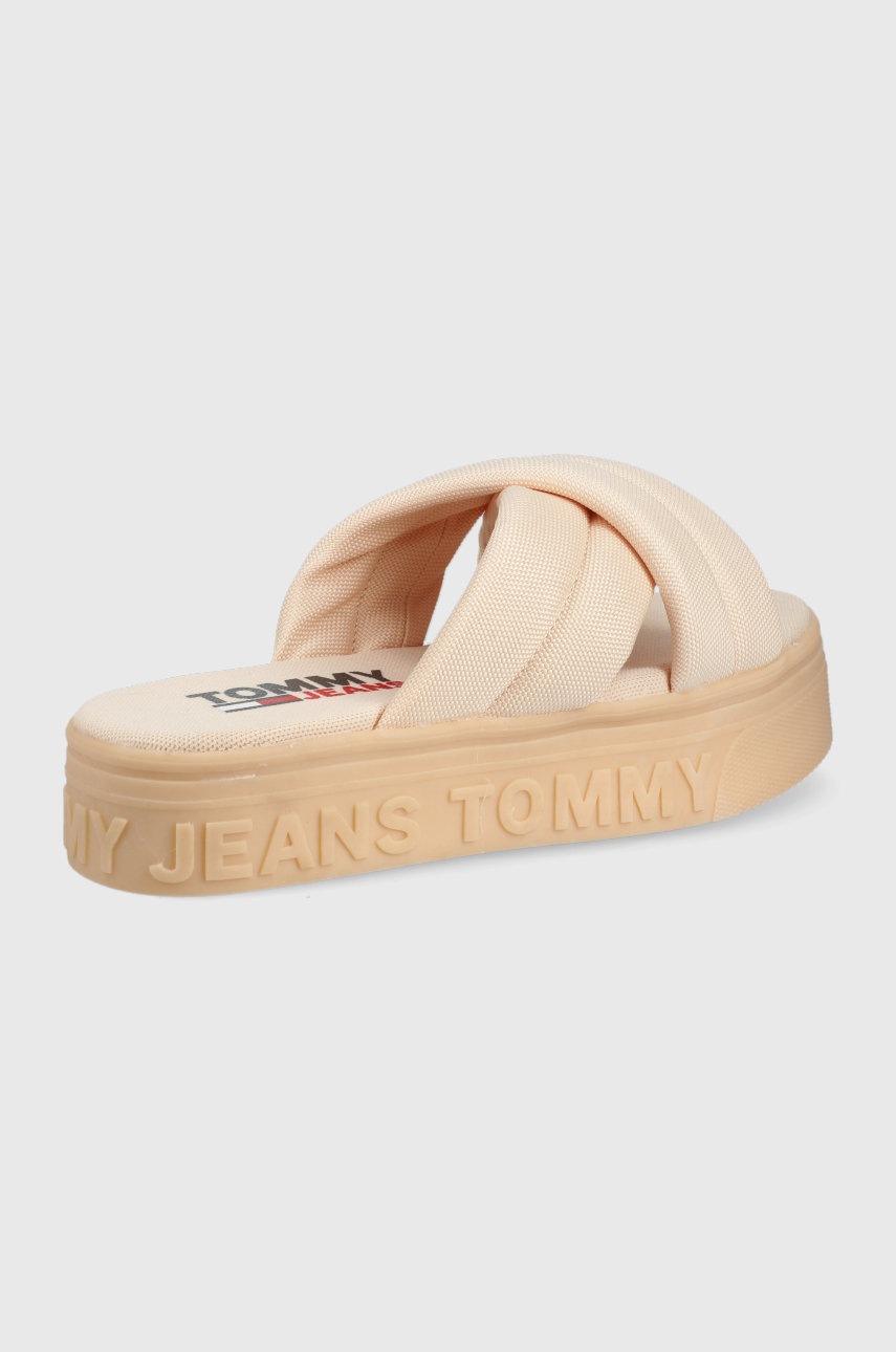 

Шлепанцы Tommy Jeans женские цвет оранжевый на платформе
