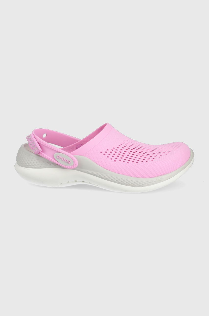 Crocs papuci femei, culoarea roz answear.ro