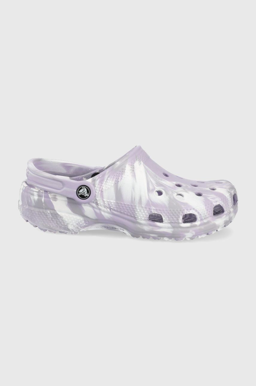 Crocs papuci femei, culoarea violet answear.ro
