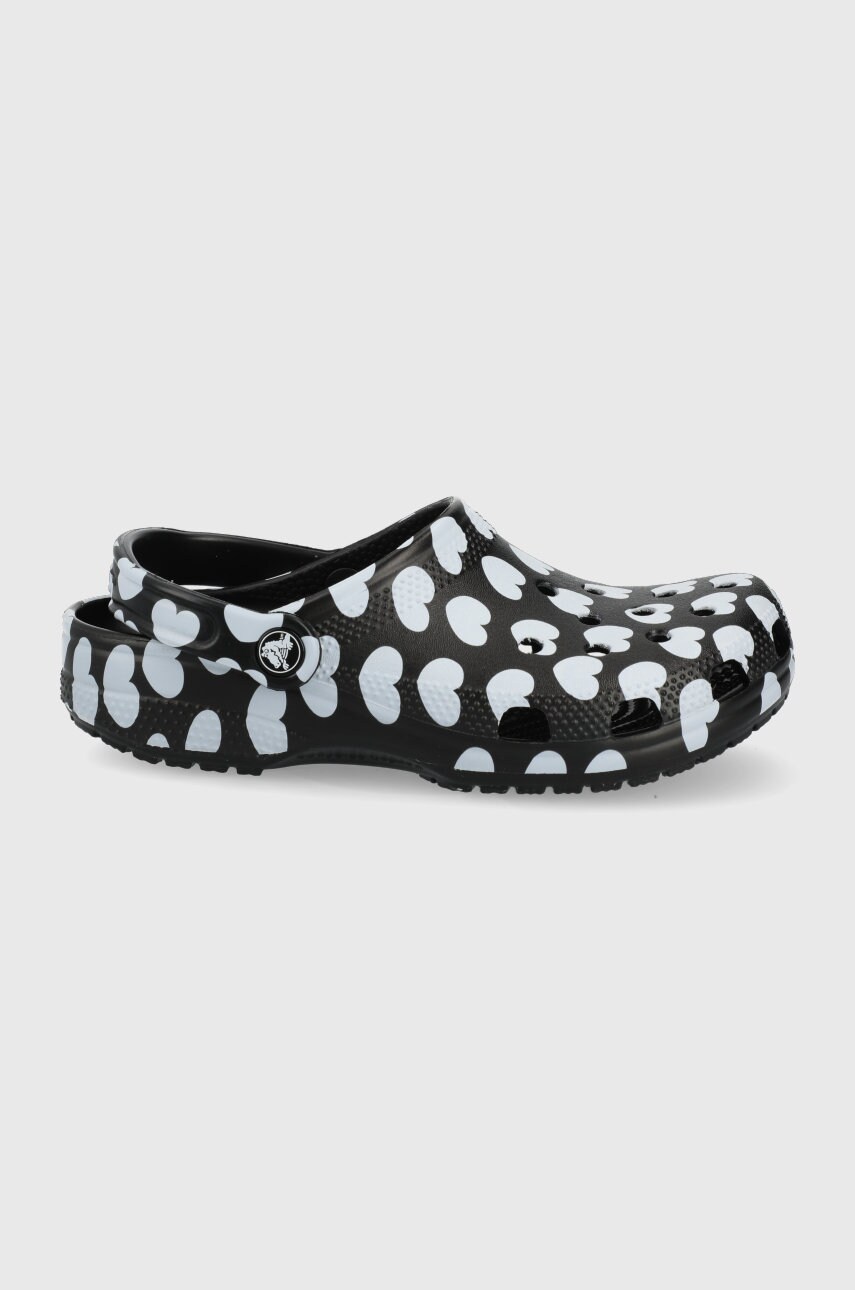 Crocs papuci femei, culoarea negru answear.ro