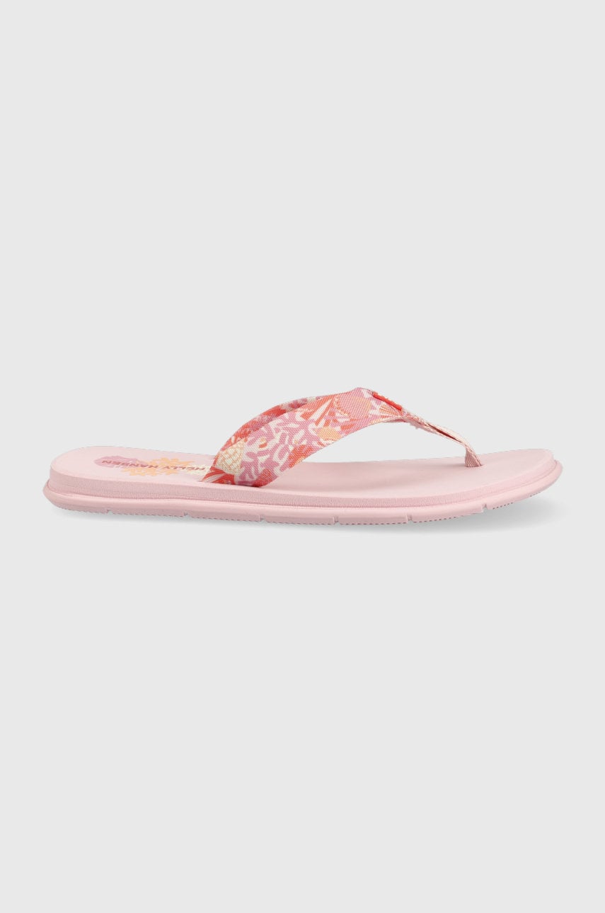 Helly Hansen slapi femei, culoarea roz, cu toc plat
