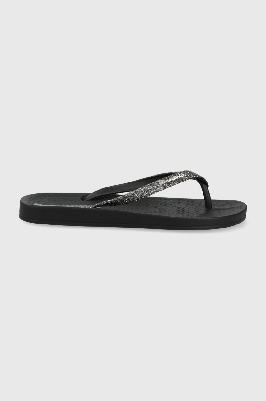Ipanema slapi Anat Lolita femei, culoarea negru, cu toc plat Ipanema slapi Anat Lolita femei, culoarea negru, cu toc plat