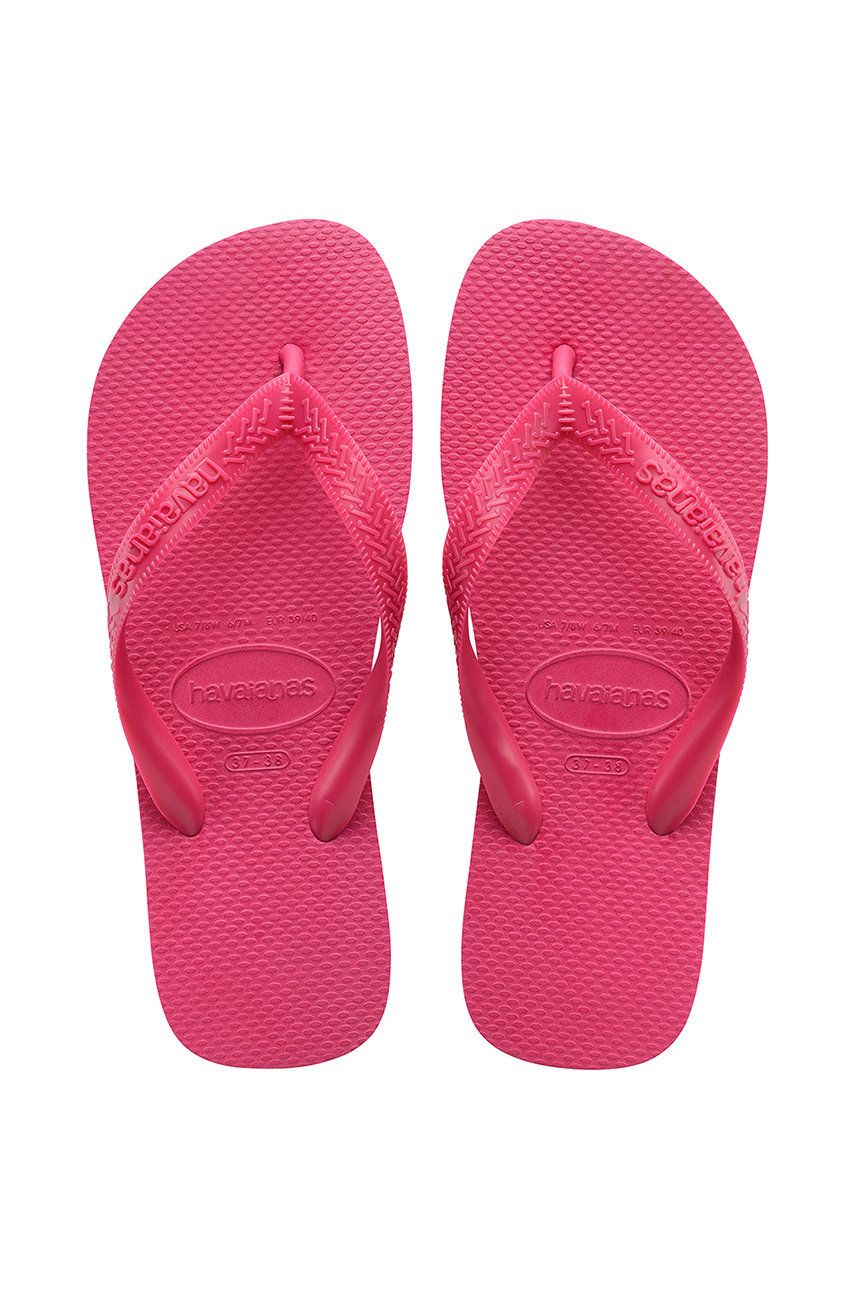 Havaianas slapi Top femei, culoarea roz, cu toc plat answear.ro Papuci şi sandale