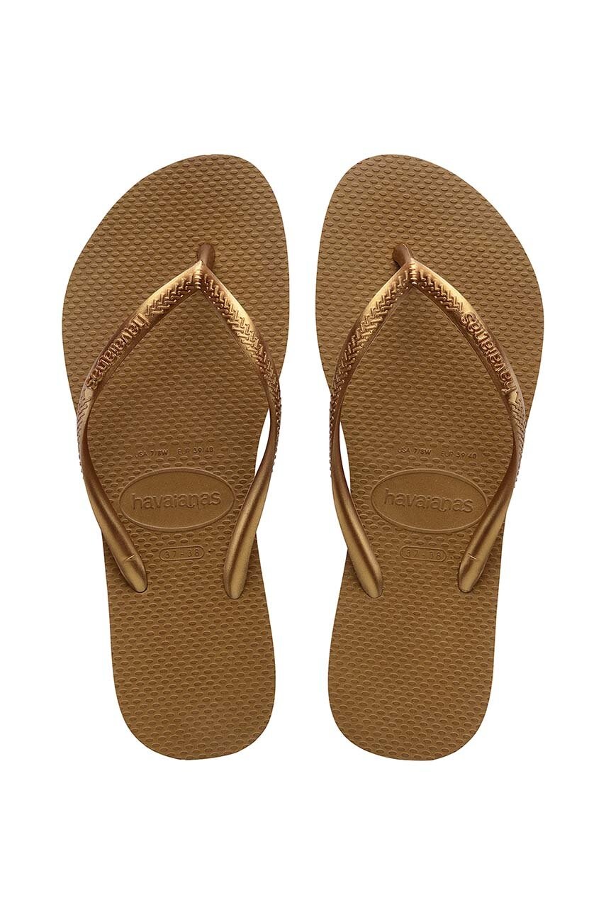 

В'єтнамки Havaianas жіночі колір коричневий на плоскому ходу