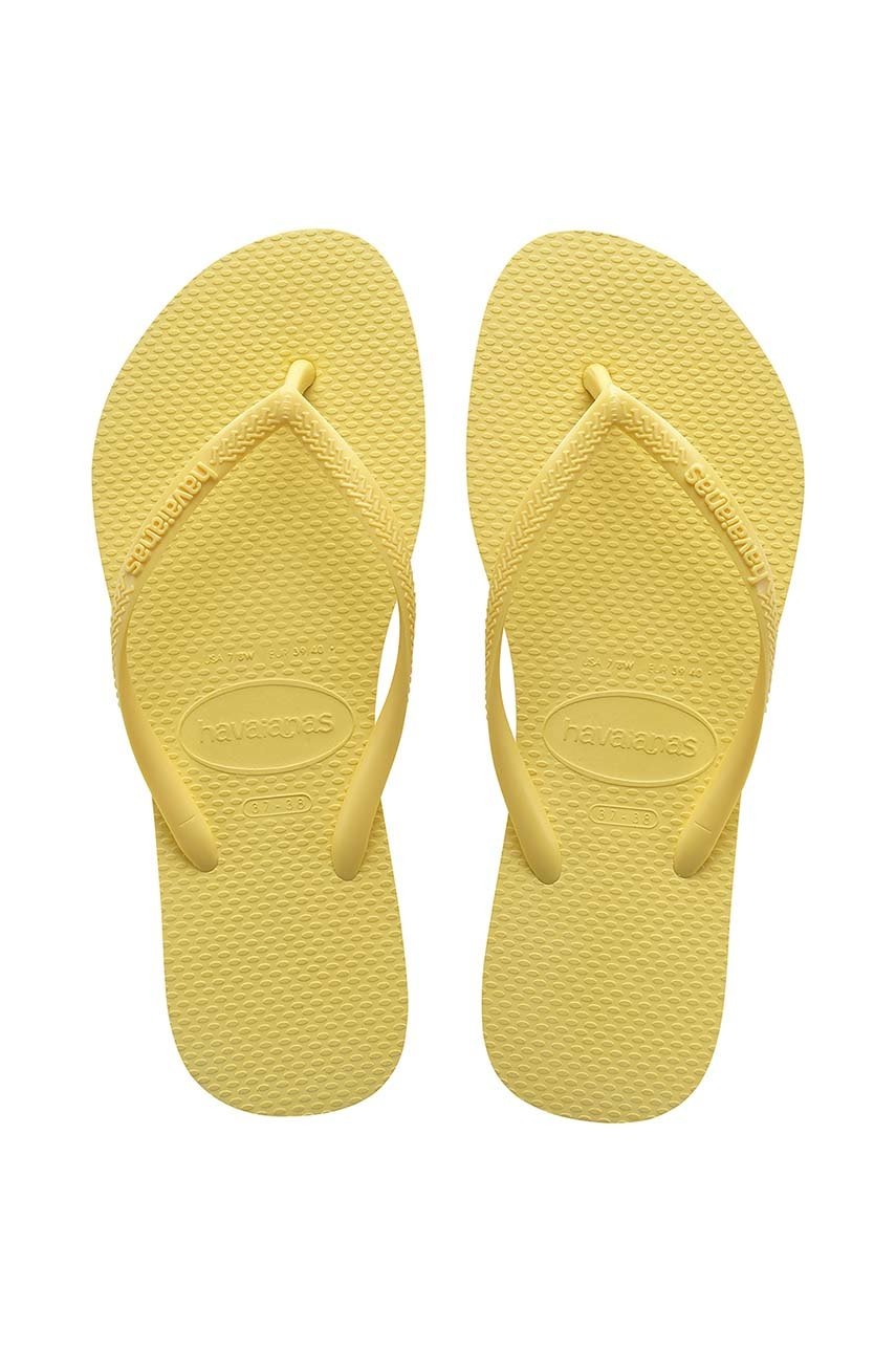 

В'єтнамки Havaianas жіночі колір жовтий на плоскому ходу