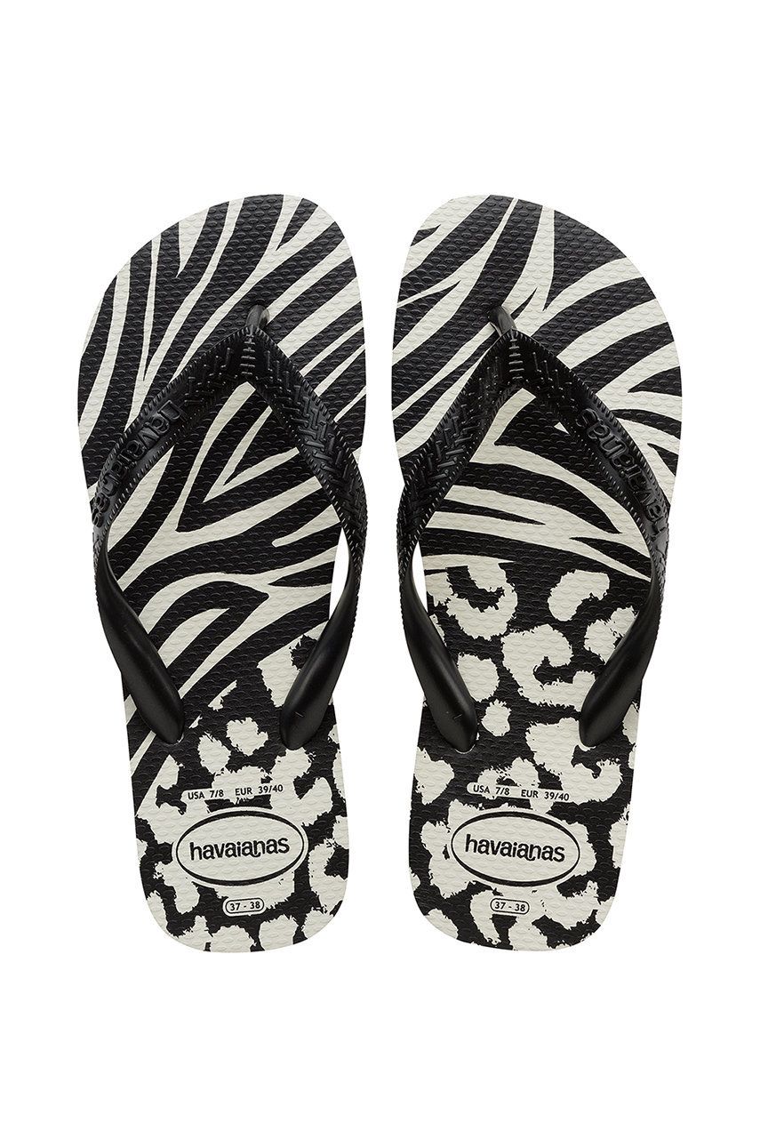 Havaianas slapi Top Animals femei, cu toc plat