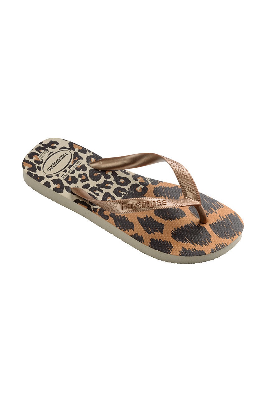 

В'єтнамки Havaianas Top Animals жіночі колір коричневий на плоскому ходу