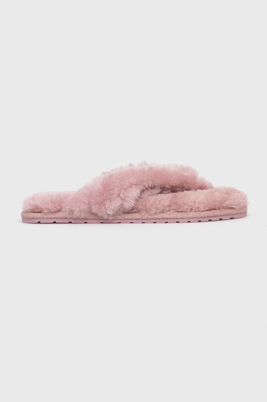 Emu Australia papuci de lana Pitta culoarea roz answear.ro