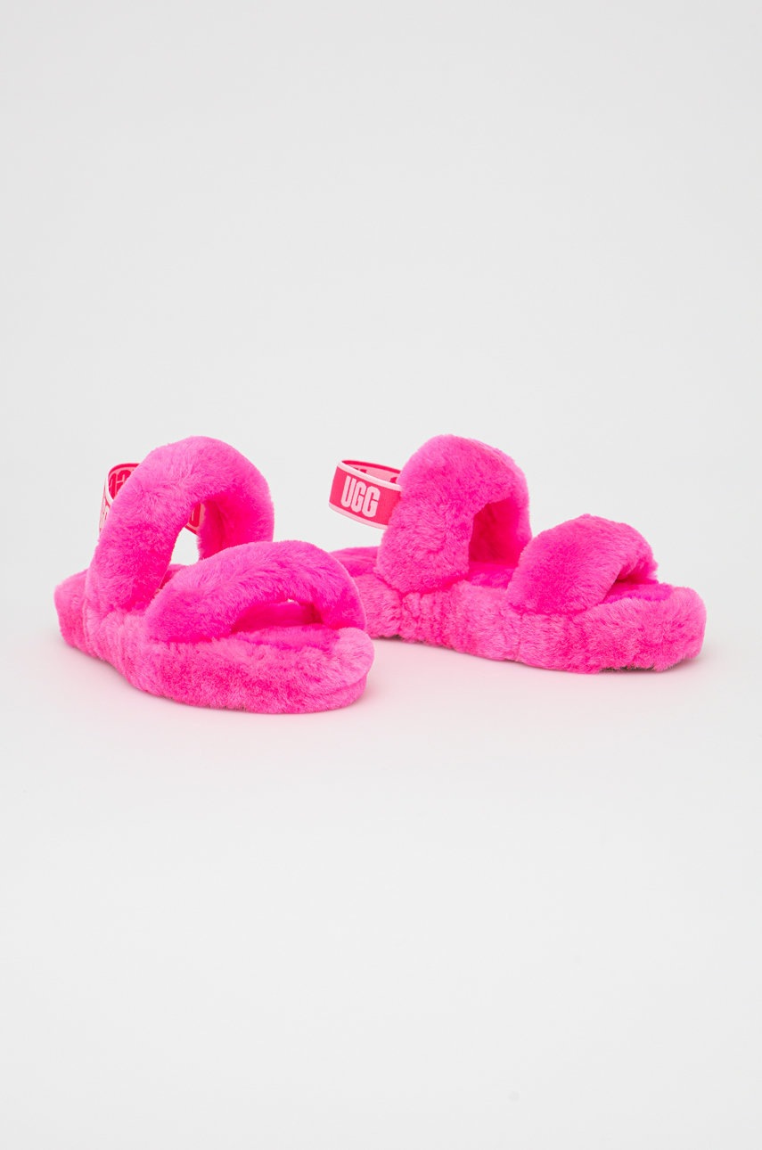 

Вовняні дитячі тапочки UGG колір фіолетовий