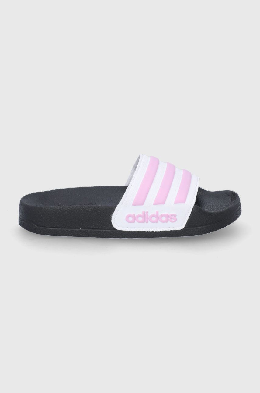 Dětské pantofle adidas FY8843 růžová barva - růžová -  Svršek: Umělá hmota Vnitřek: Umělá 