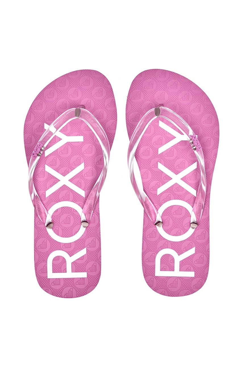 Детские вьетнамки Roxy цвет бежевый Детские вьетнамки Roxy цвет бежевый