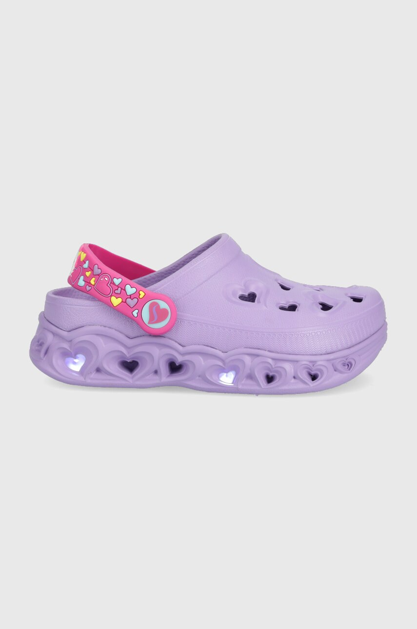Skechers slapi copii culoarea violet