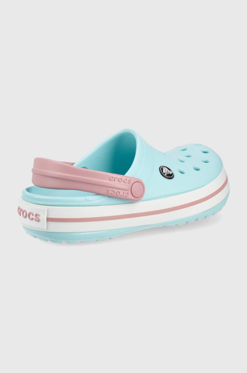 Детские шлепанцы Crocs цвет бирюзовый Детские шлепанцы Crocs цвет бирюзовый
