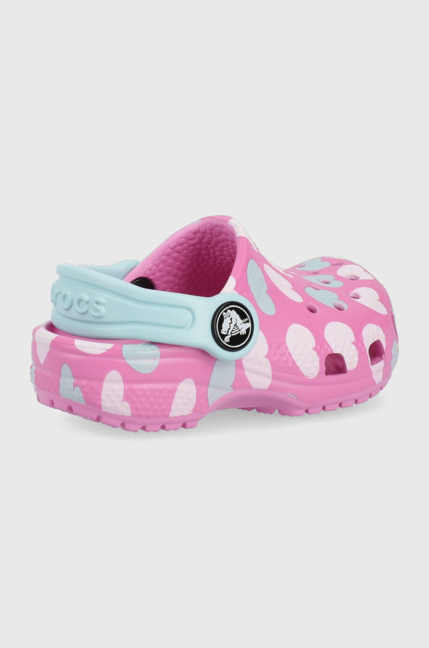 

Дитячі шльопанці Crocs колір рожевий