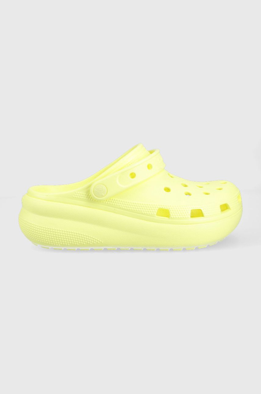 Crocs slapi copii culoarea galben