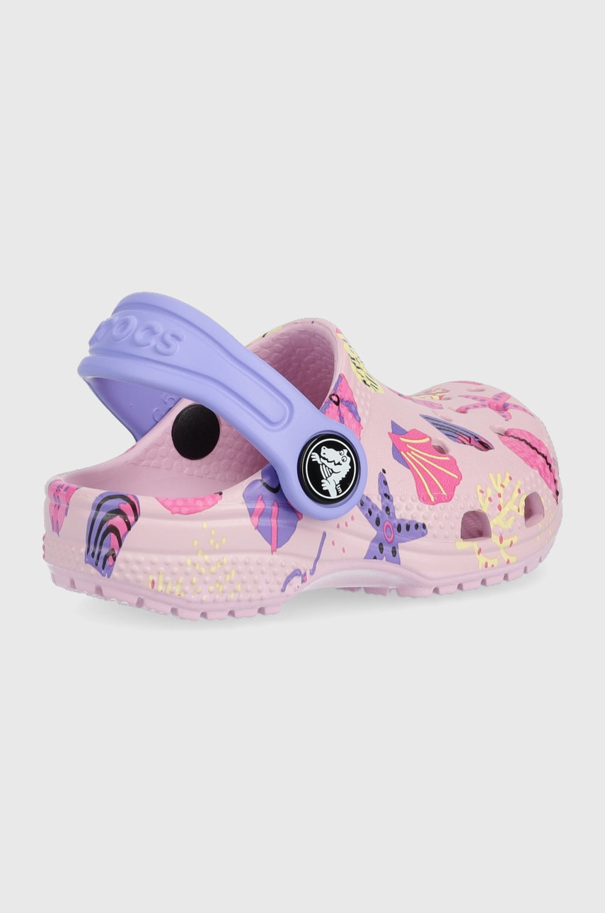 

Детские шлепанцы Crocs цвет розовый