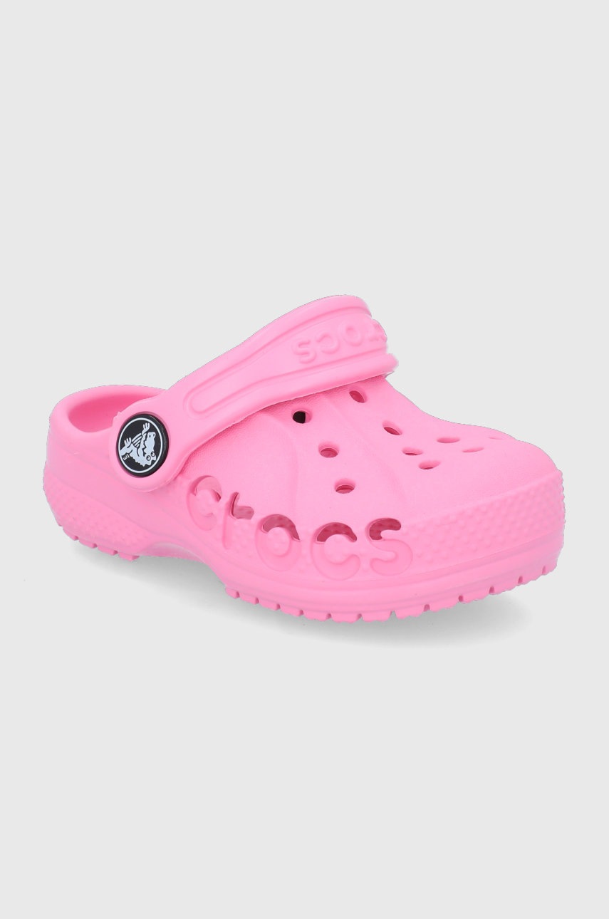 

Дитячі шльопанці Crocs колір рожевий