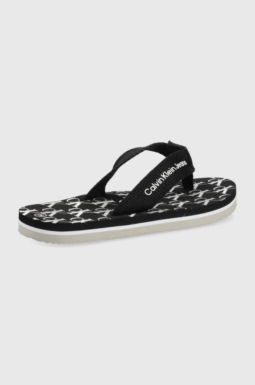 Дитячі в'єтнамки Calvin Klein Jeans колір чорний Дитячі в'єтнамки Calvin Klein Jeans колір чорний
