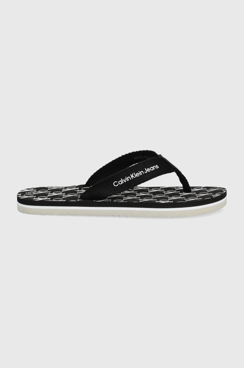 

Детски джапанки Calvin Klein Jeans в черно, Черен