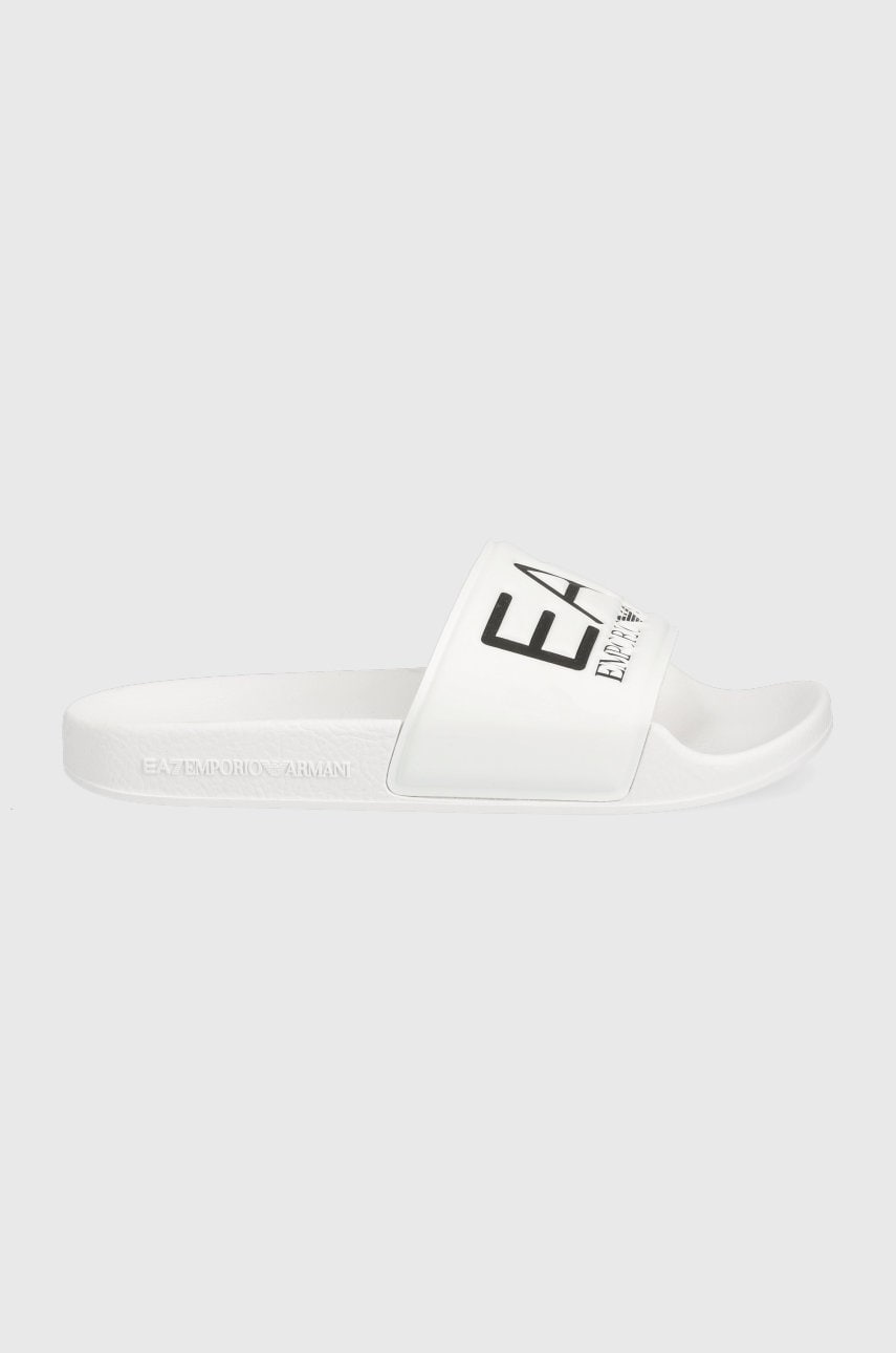 Ea7 emporio armani slapi copii culoarea alb