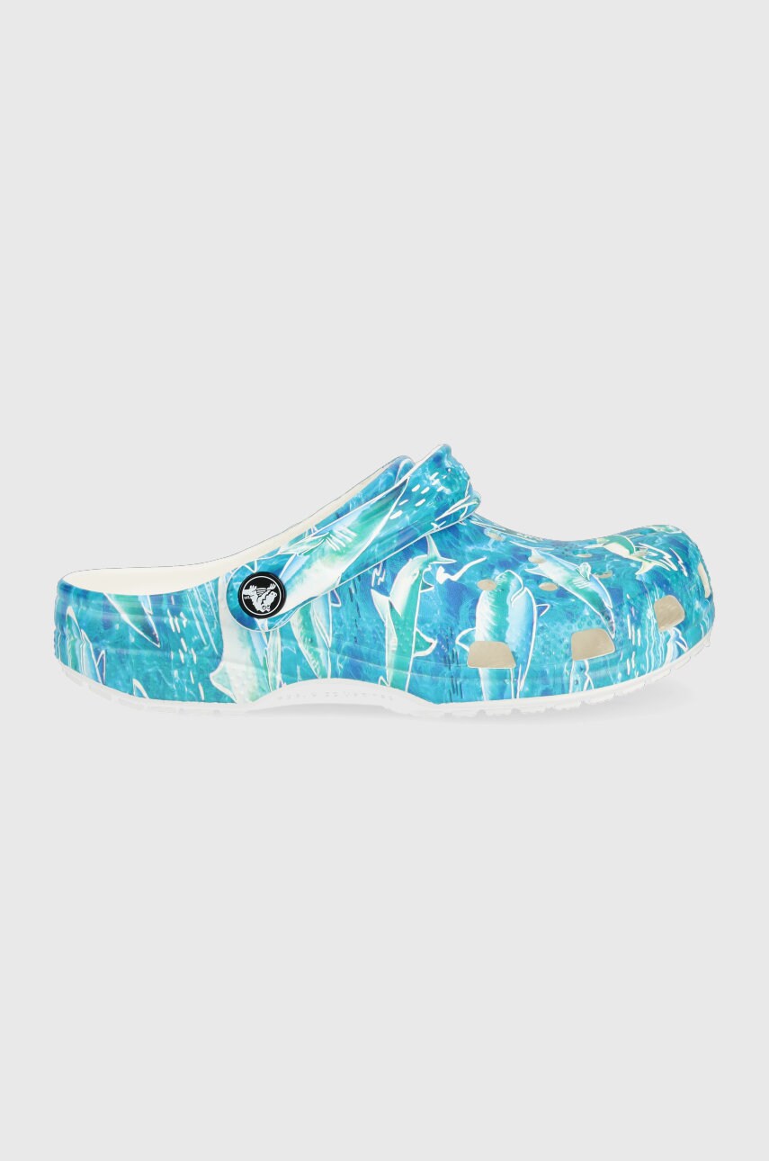 

Детские шлепанцы Crocs цвет бирюзовый