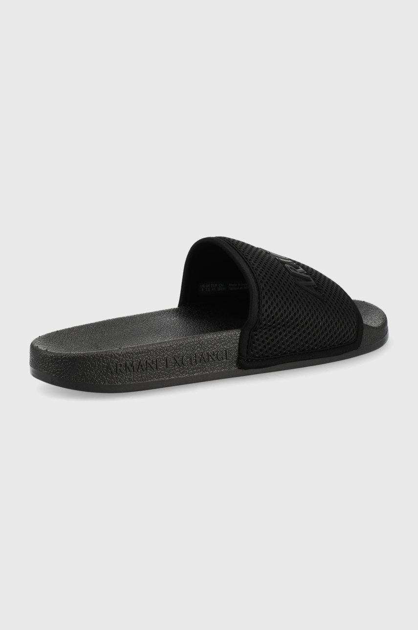 

Шлепанцы Armani Exchange мужские цвет чёрный