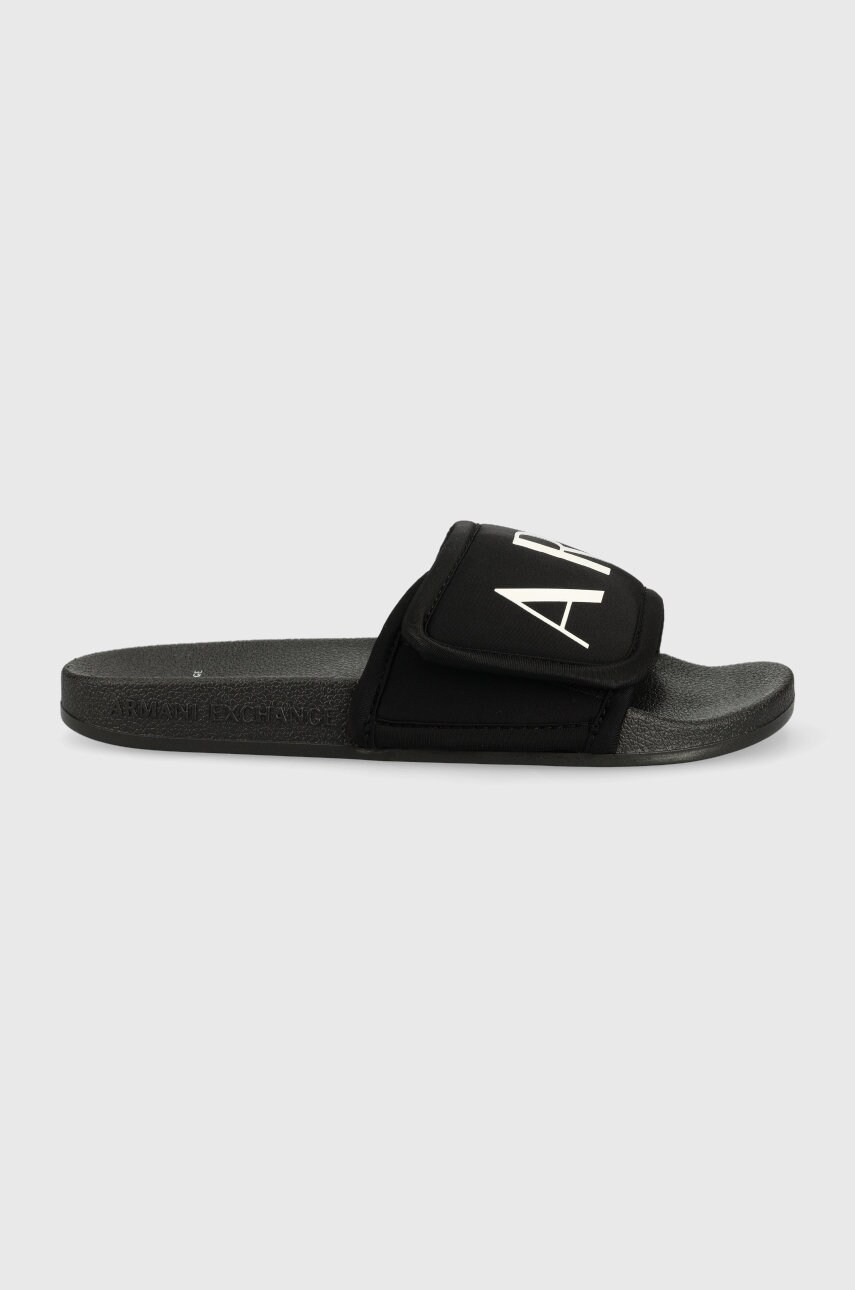

Шльопанці Armani Exchange чоловічі колір чорний