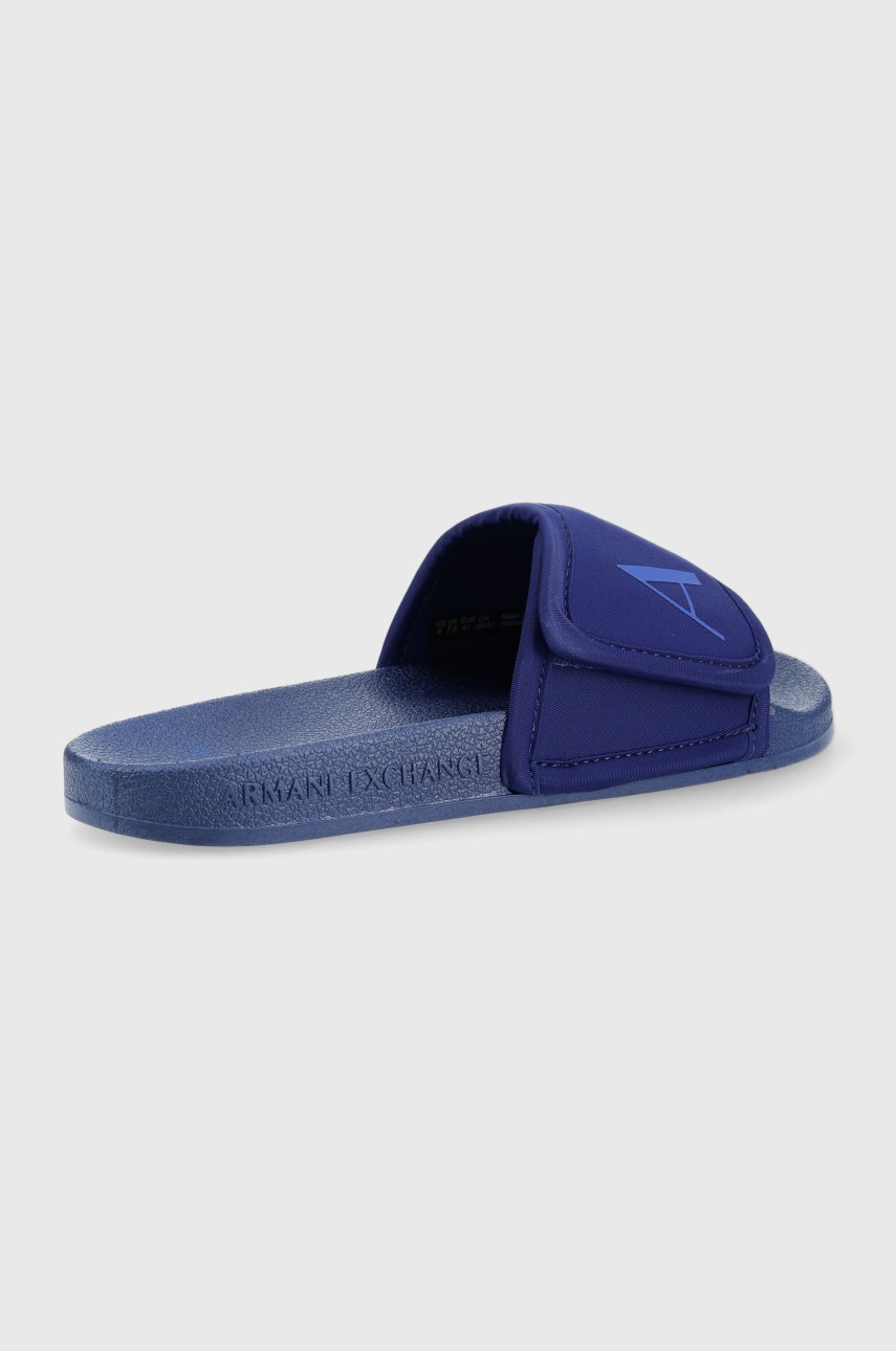 

Шльопанці Armani Exchange чоловічі колір синій