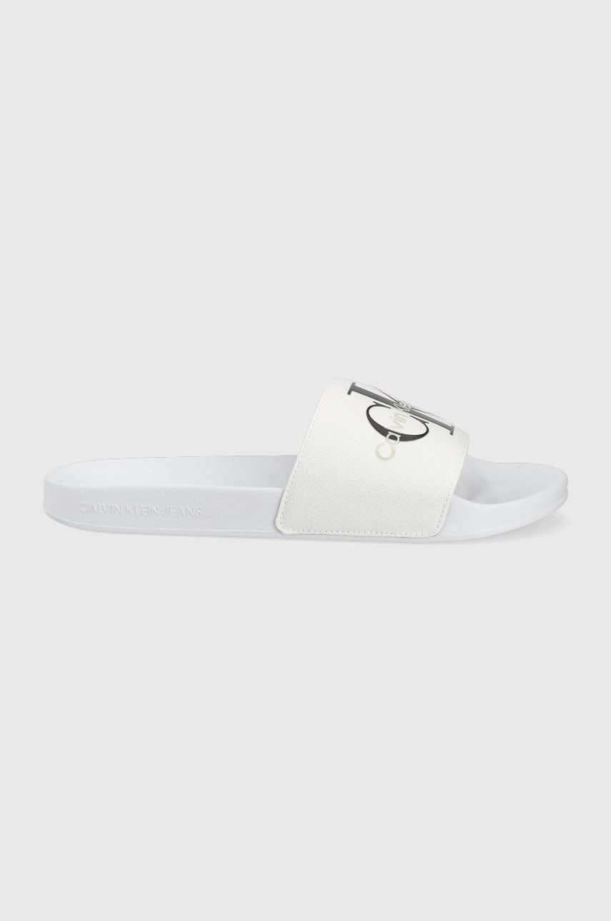 

Чехли Calvin Klein Jeans мъжко в бяло, Бял