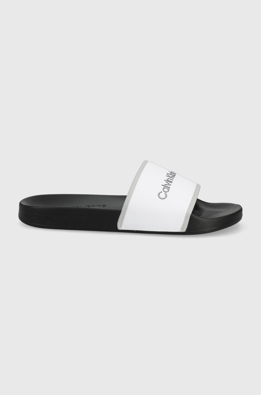 

Чехли Calvin Klein Jeans мъжко в бяло, Бял