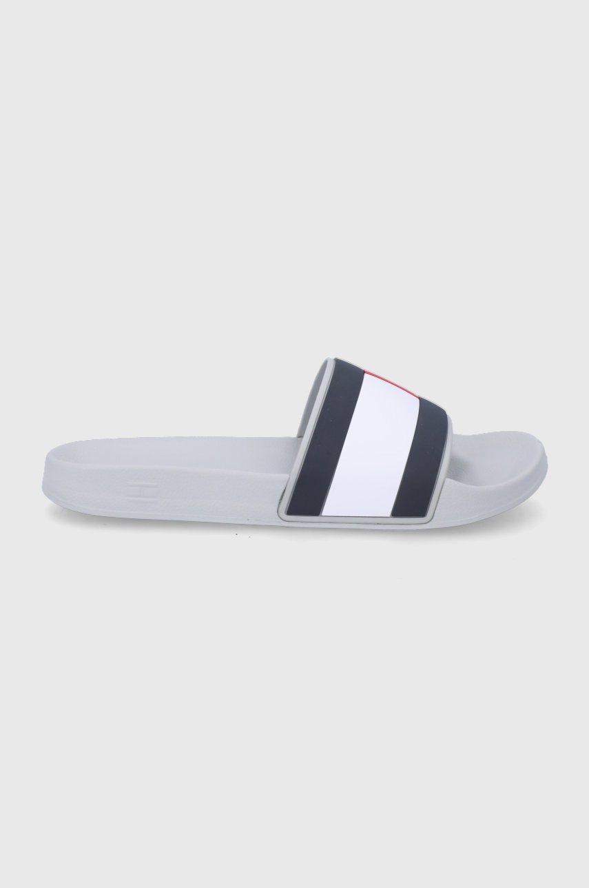 

Чехли Tommy Hilfiger мъжко в сиво, Сив