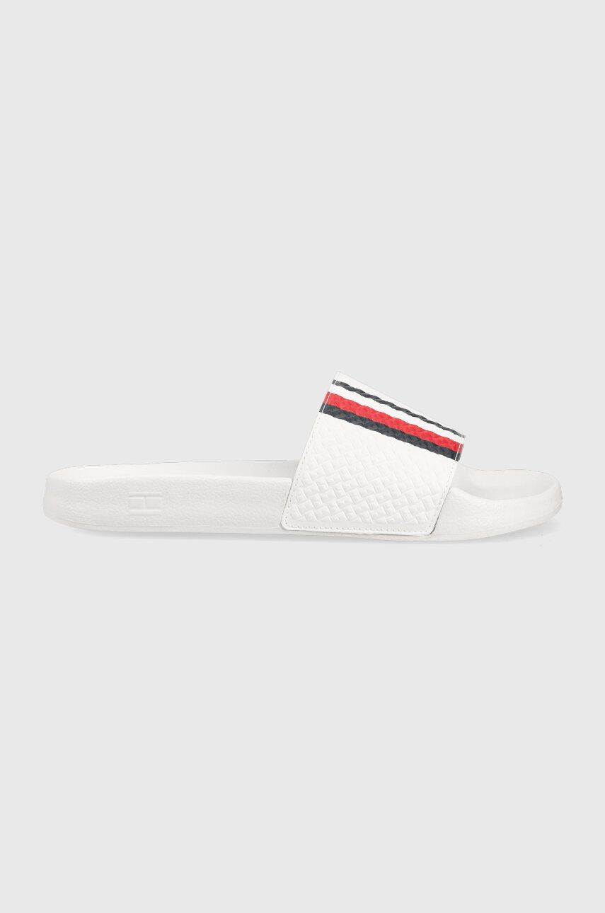 Pantofle Tommy Hilfiger pánské, bílá barva - bílá -  Hlavní materiál: Umělá hmota Vnitřek: