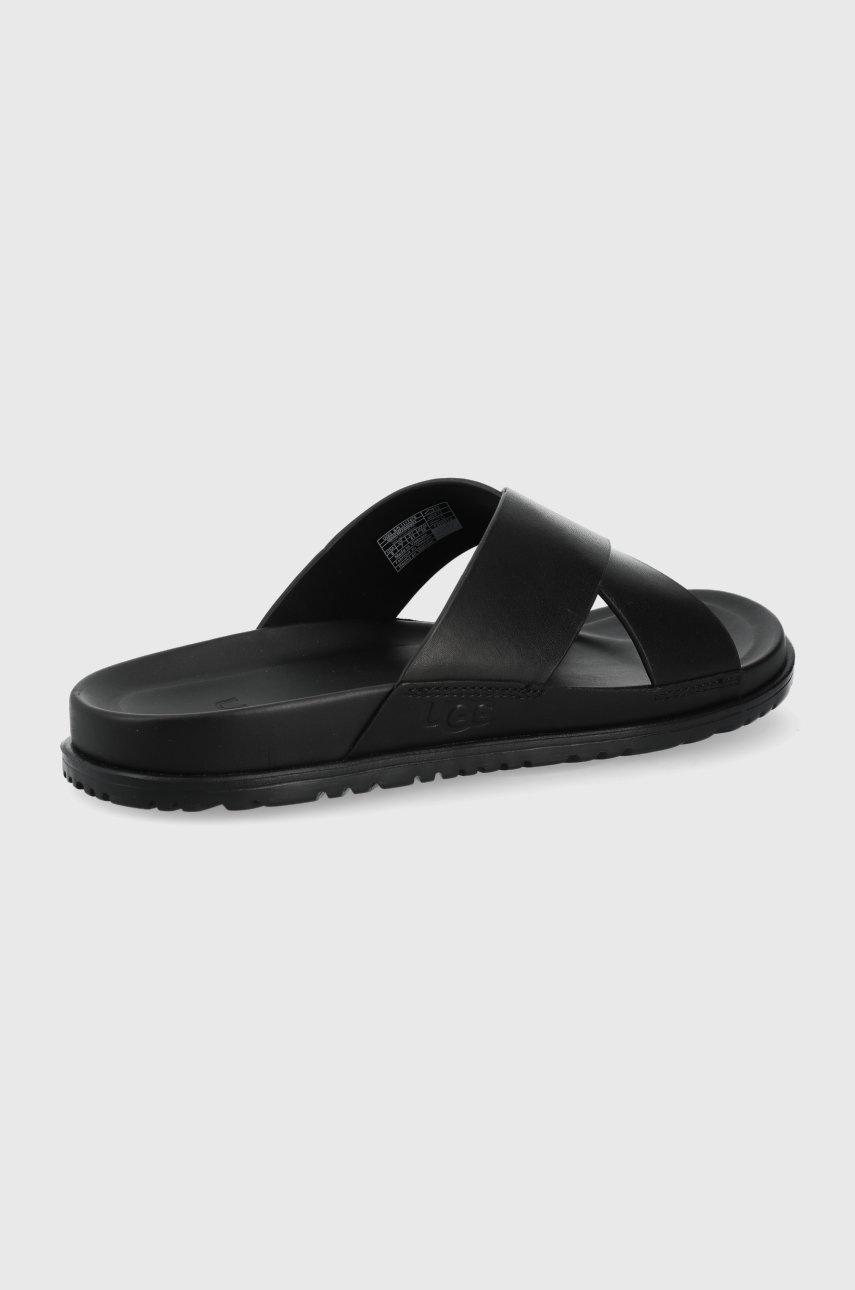 

Кожаные шлепанцы UGG Wainscott Slide мужские цвет чёрный