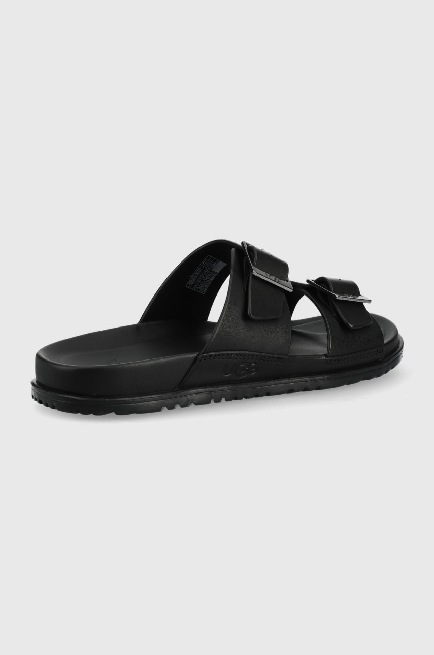 

Кожаные шлепанцы UGG Wainscott Buckle Slide мужские цвет чёрный