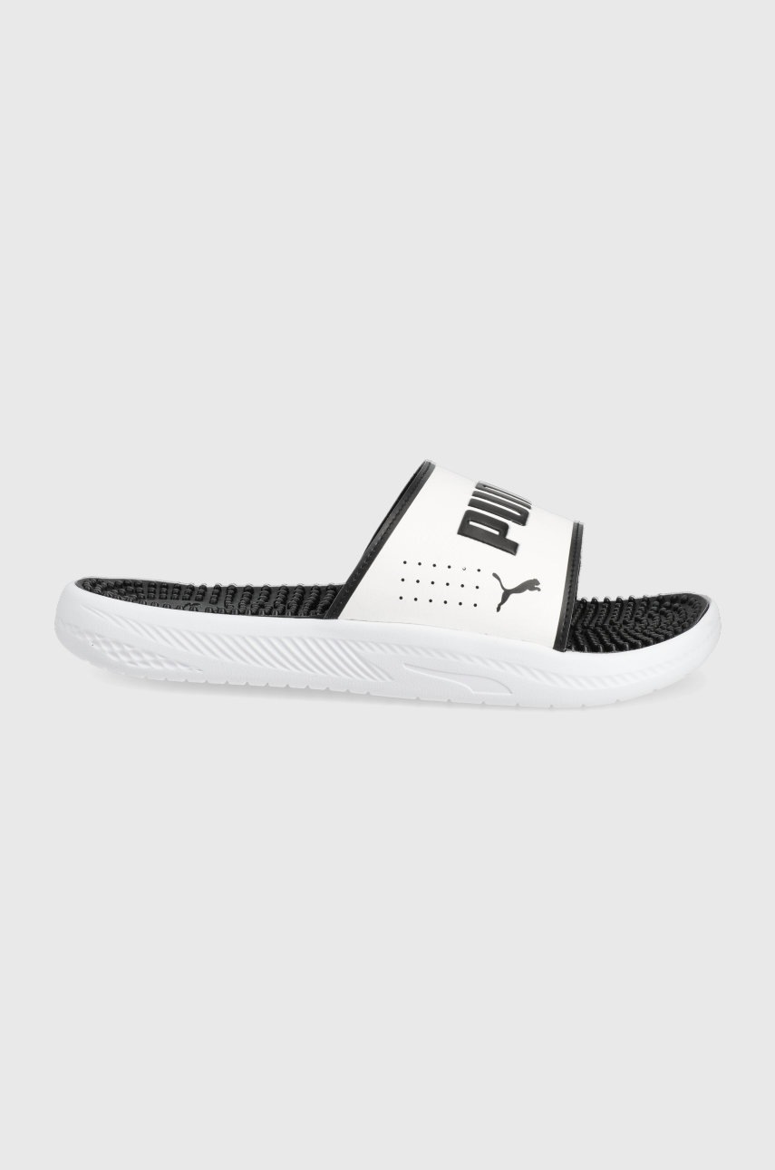 

Чехли Puma Softride Slide Massage 383062 мъжки в бяло, Бял