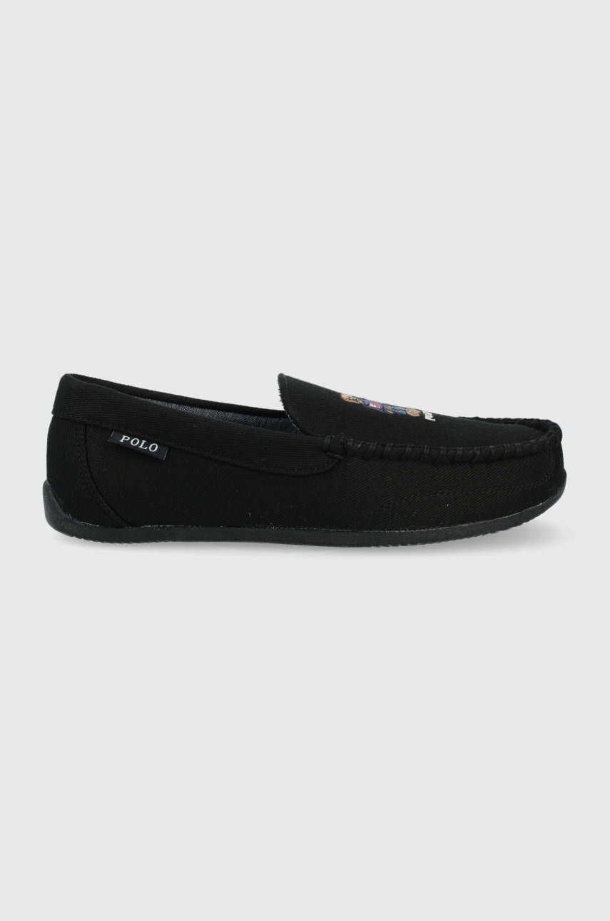 

Мокасини Polo Ralph Lauren Declan Bear мъжки в черно, Черен