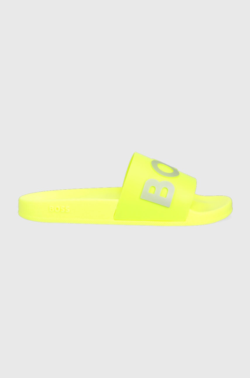 BOSS papuci Bay barbati, culoarea galben answear.ro