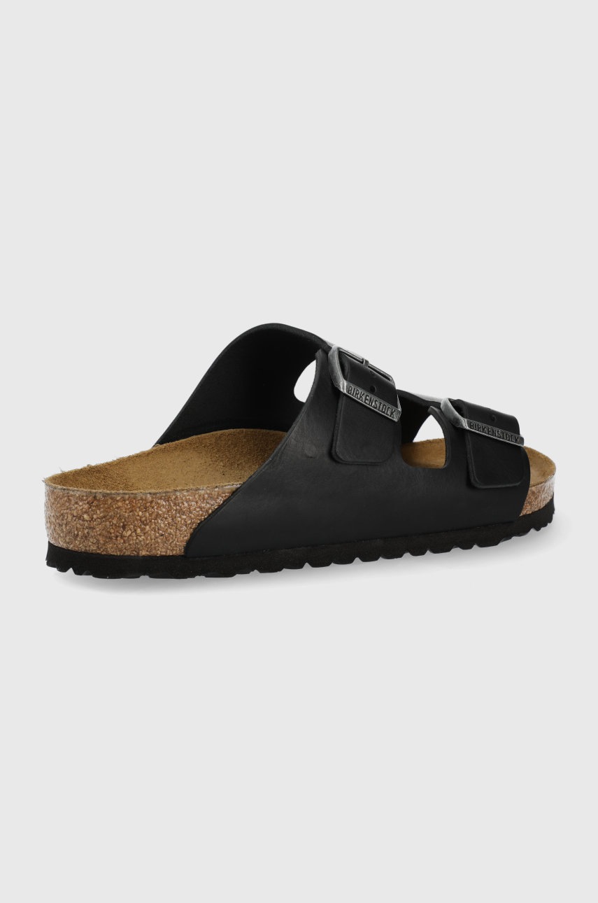 

Кожаные шлепанцы Birkenstock Arizona мужские цвет чёрный