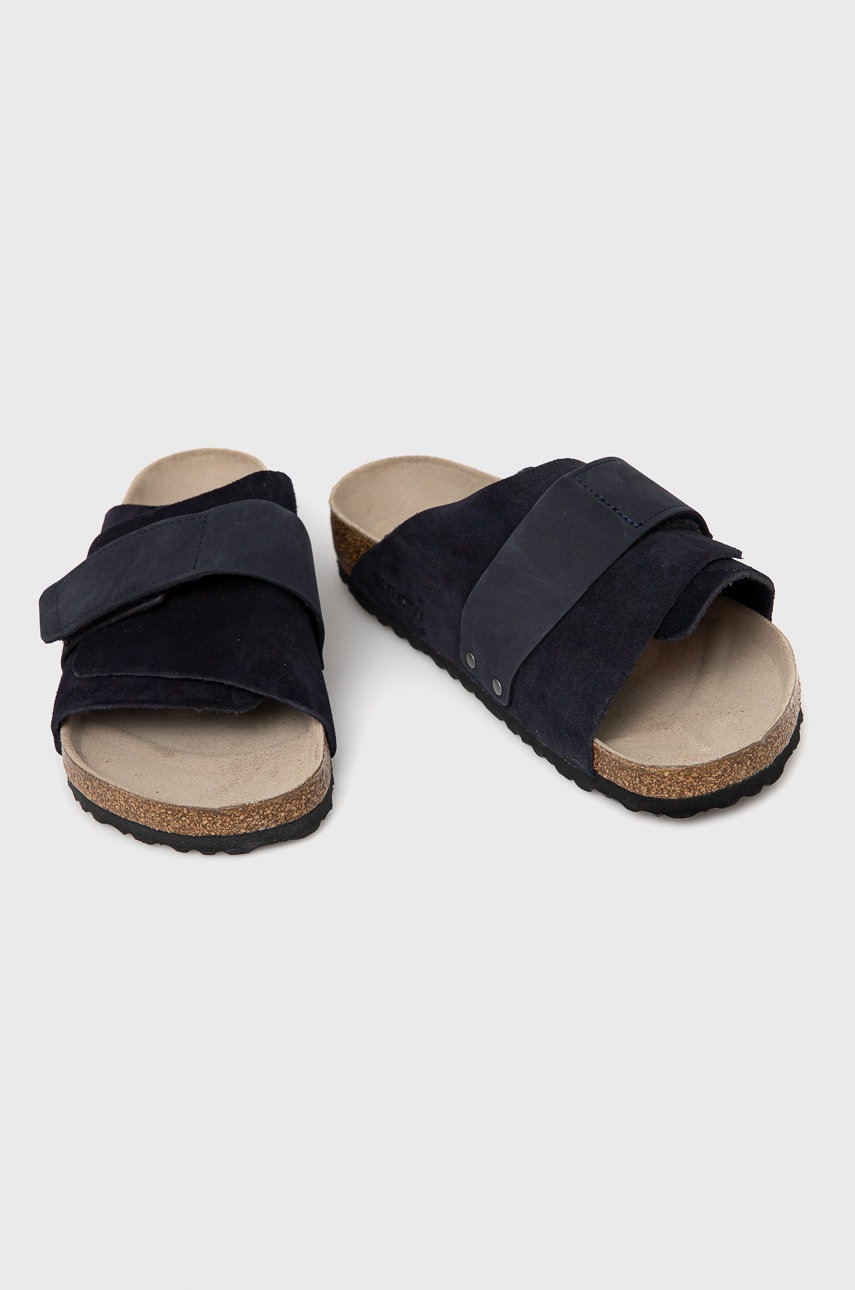 

Замшеві шльопанці Birkenstock Kyoto чоловічі колір синій
